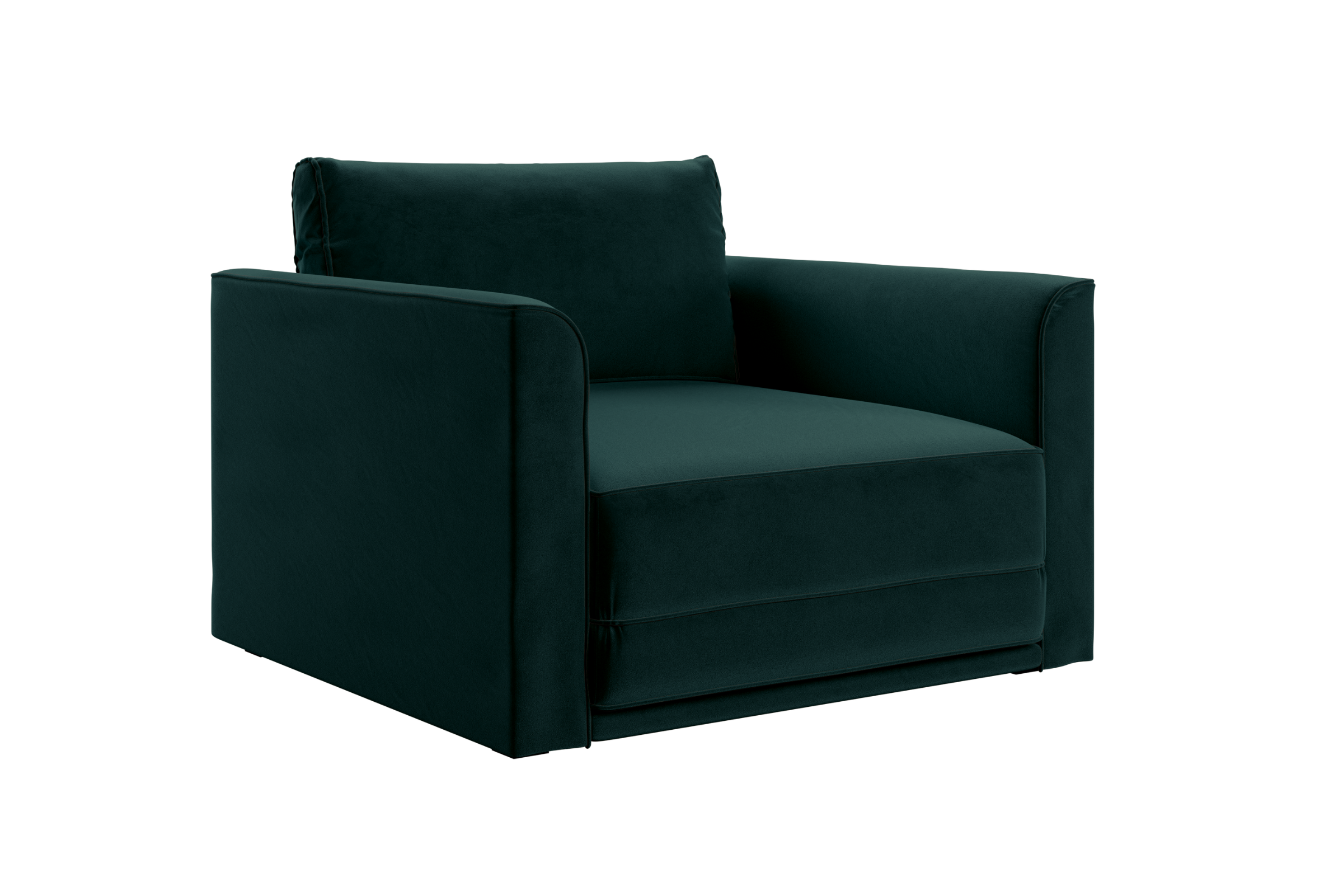 The Eclipse Sleeper Chair in Recycled Velvet