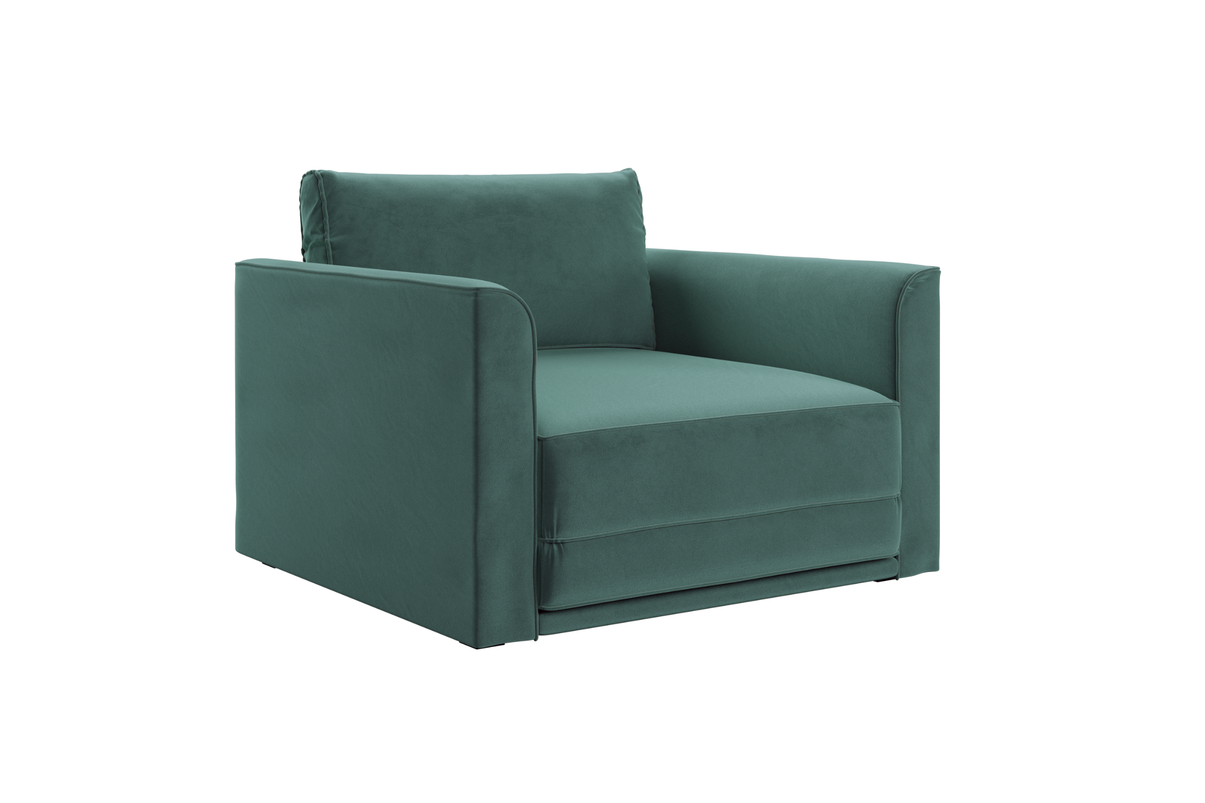 The Eclipse Sleeper Chair in Recycled Velvet