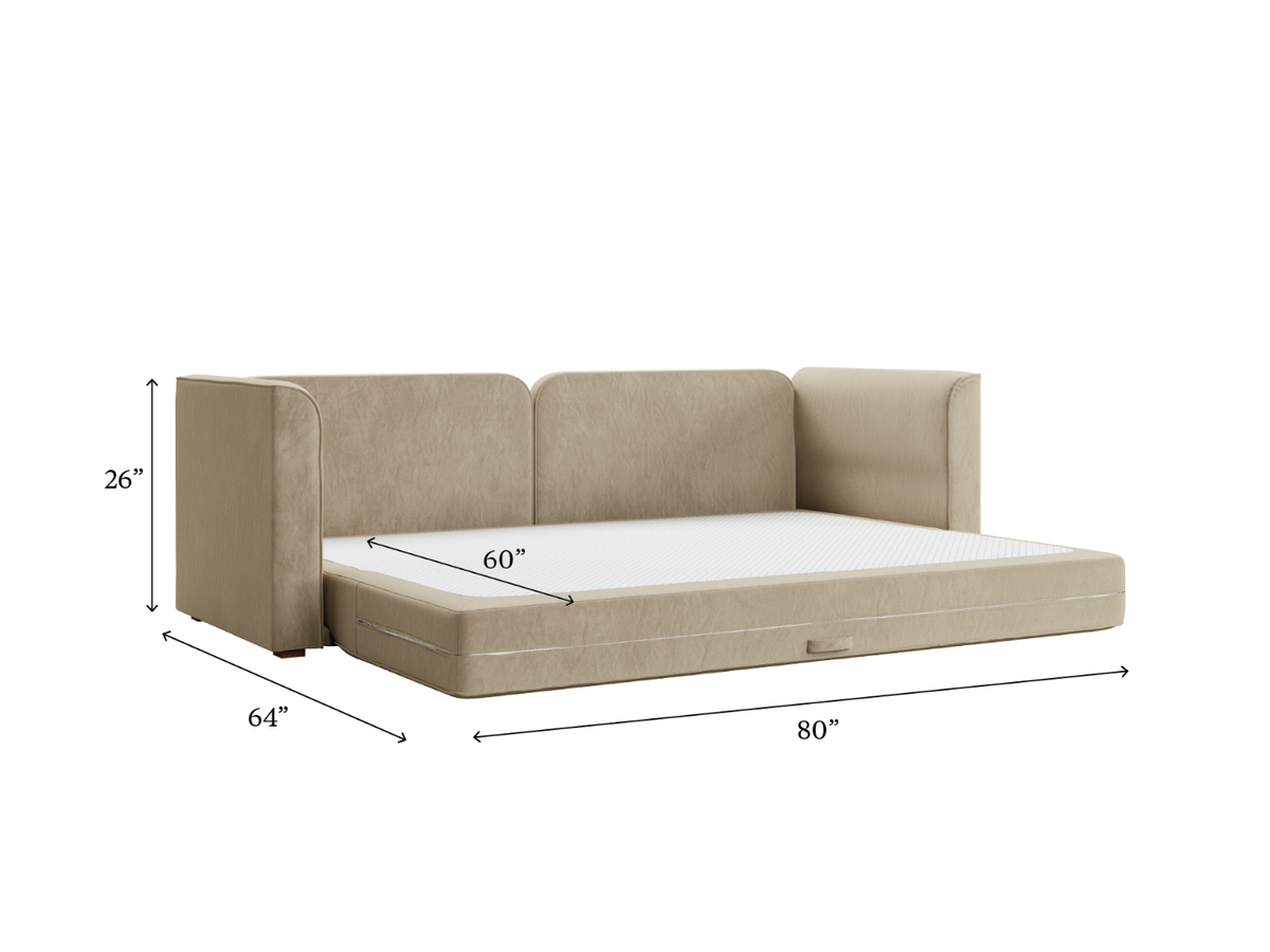 The Eclipse Sleeper Sofa | 90" | Recycled Velvet