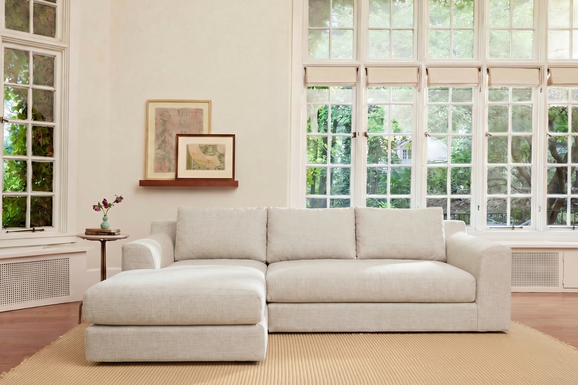 The Elevate Natural Sectional | Upcycled Poly
