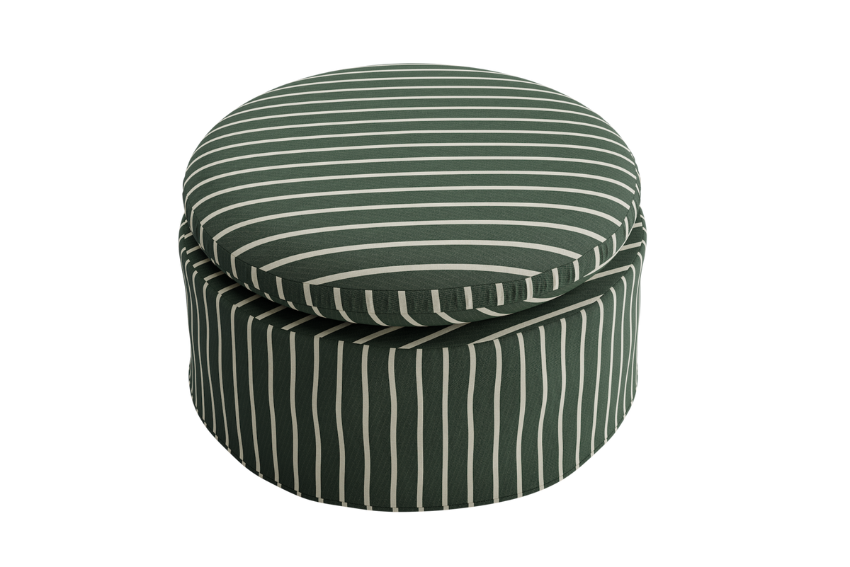 The Evergreen Ottoman | Hemp Blend