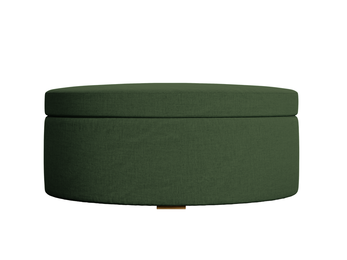 The Evergreen Storage Ottoman | Hemp