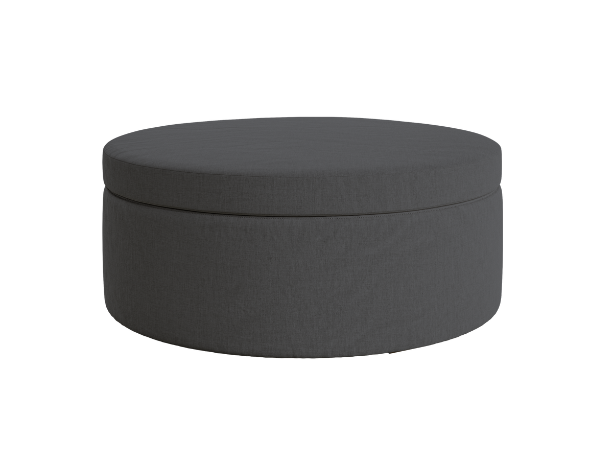 The Evergreen Storage Ottoman | Hemp