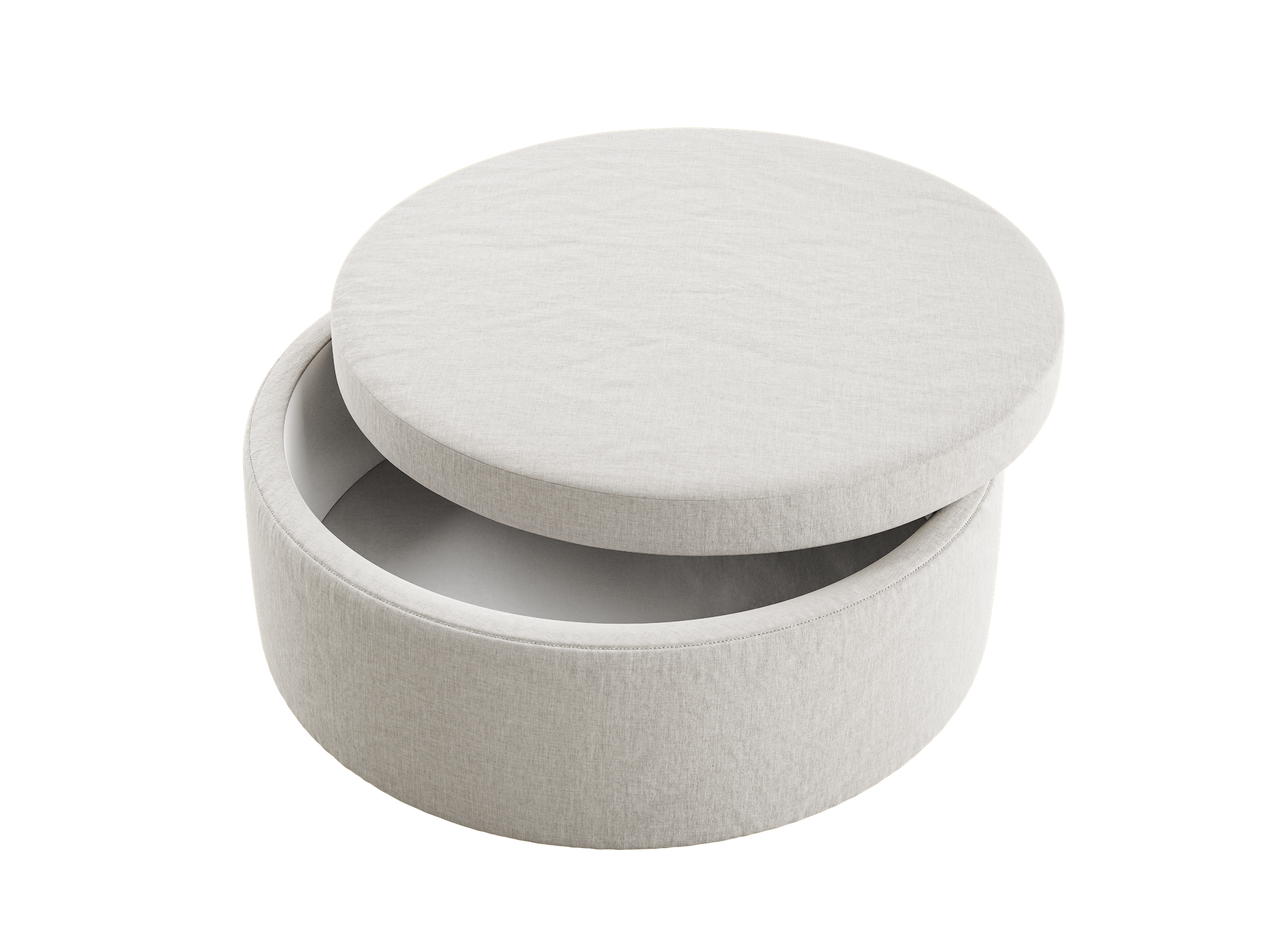 The Evergreen Storage Ottoman | Hemp