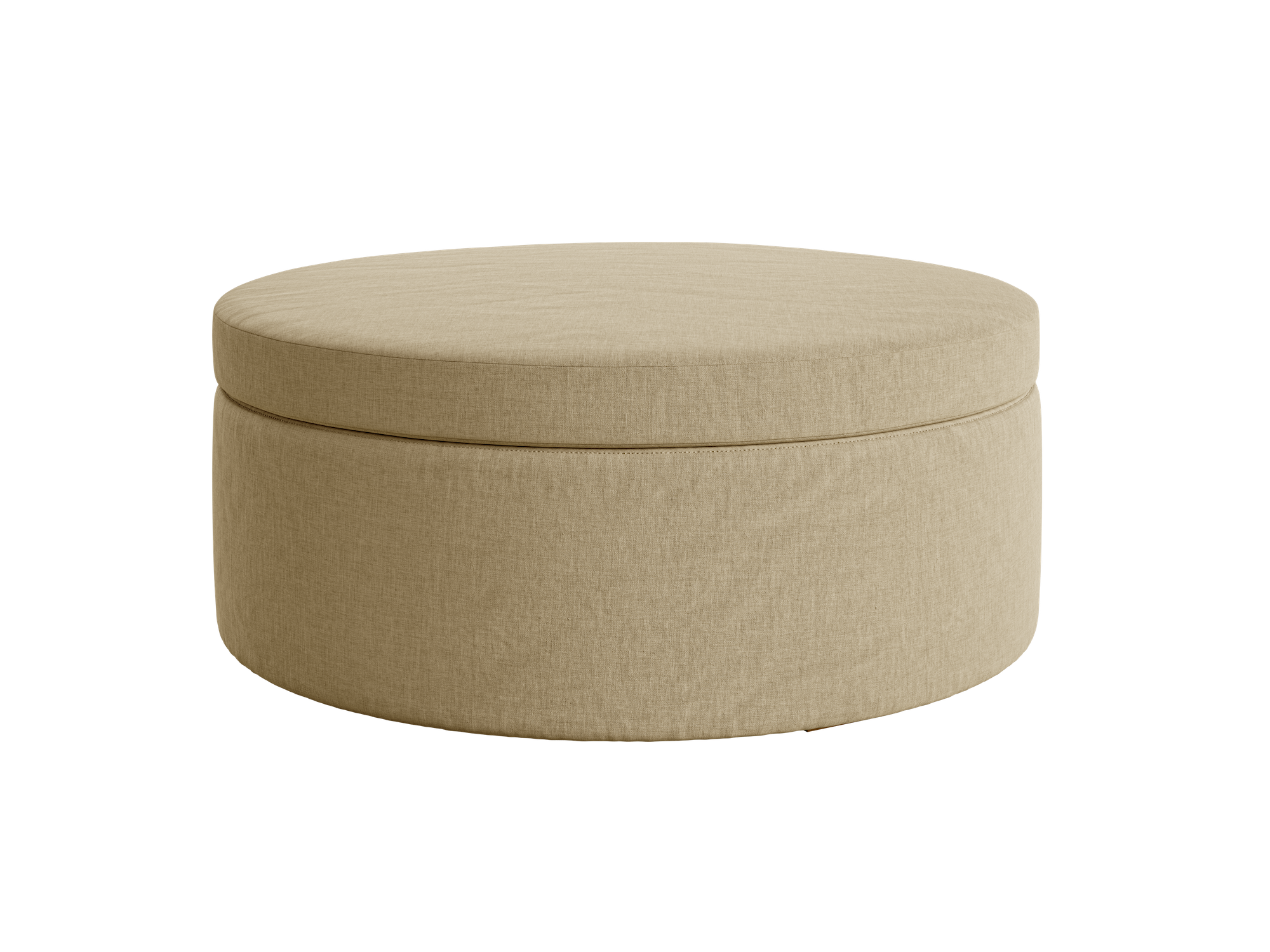 The Evergreen Storage Ottoman | Hemp