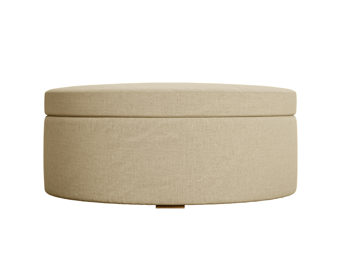 The Evergreen Storage Ottoman | Hemp