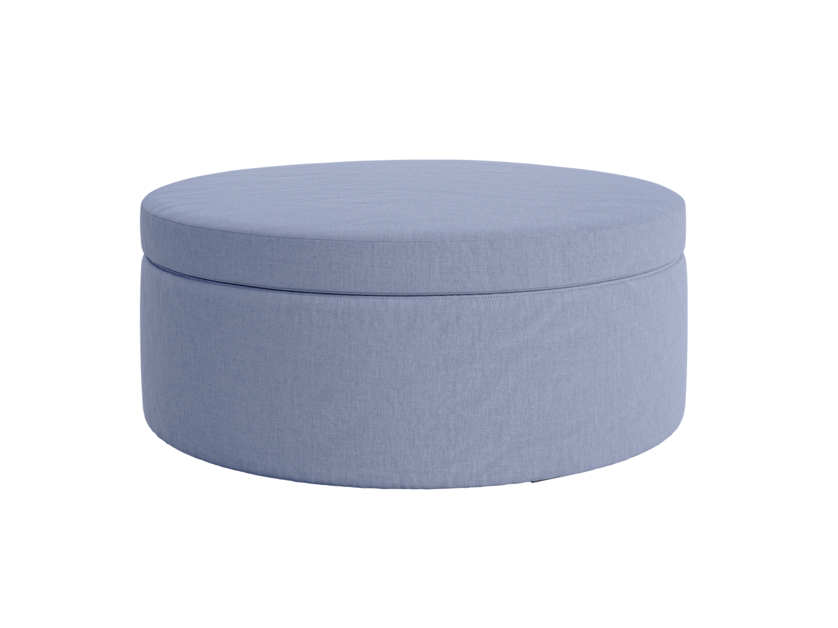 The Evergreen Storage Ottoman | Hemp