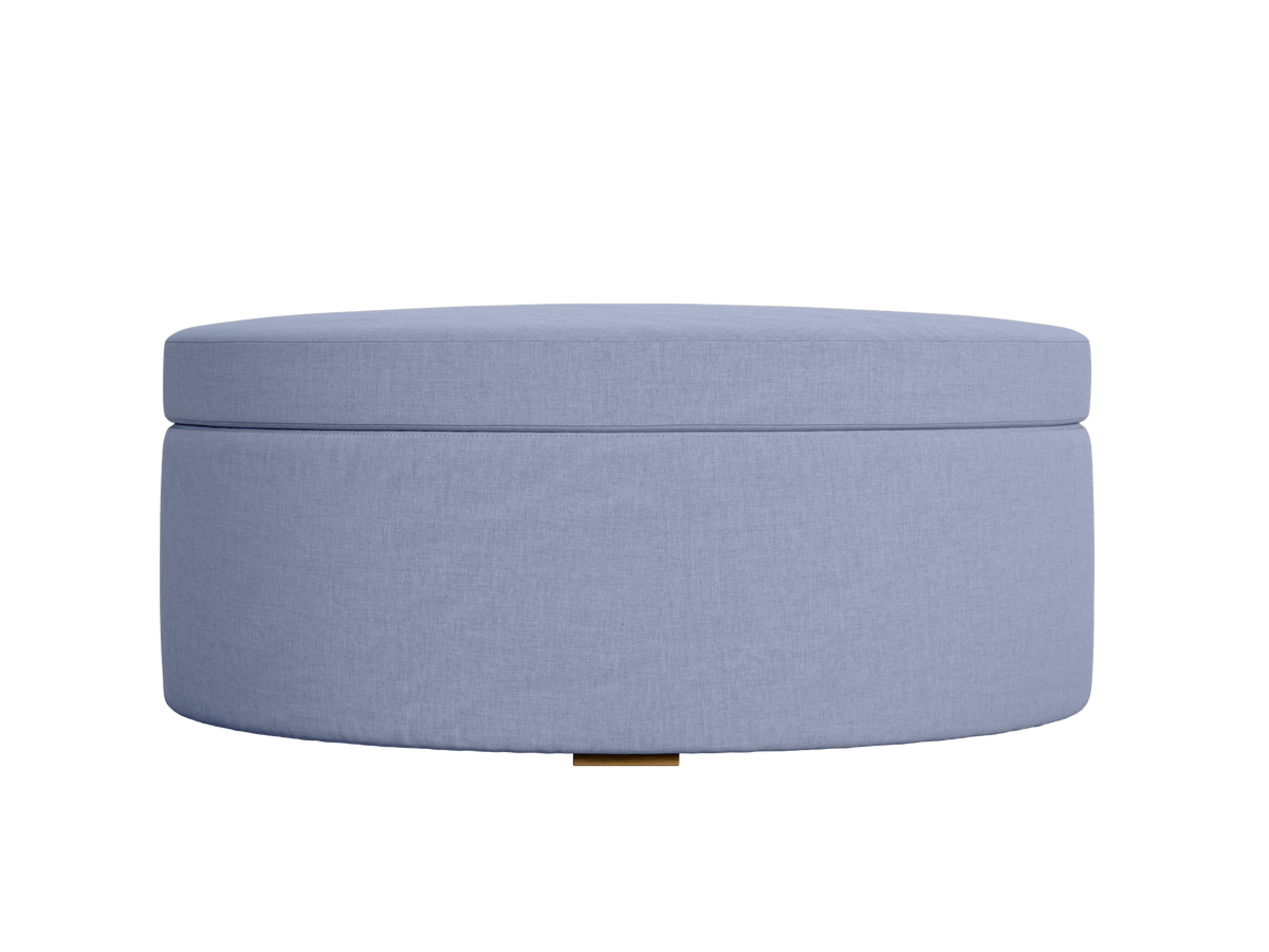The Evergreen Storage Ottoman | Hemp