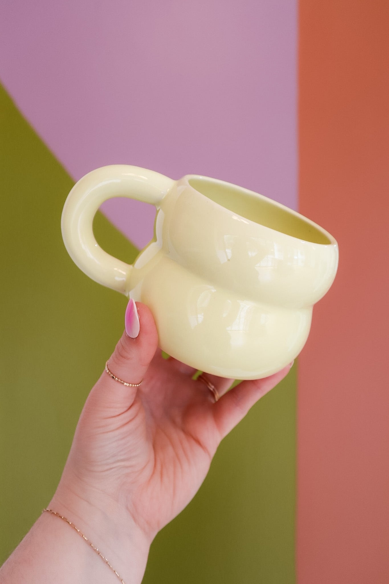 Butter Yellow Ripple Mug