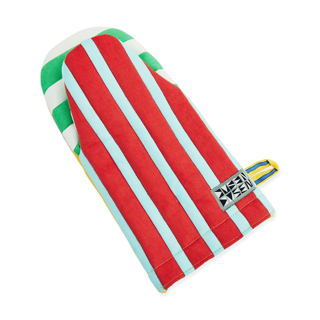 Striped Oven Mitts - Cobbler