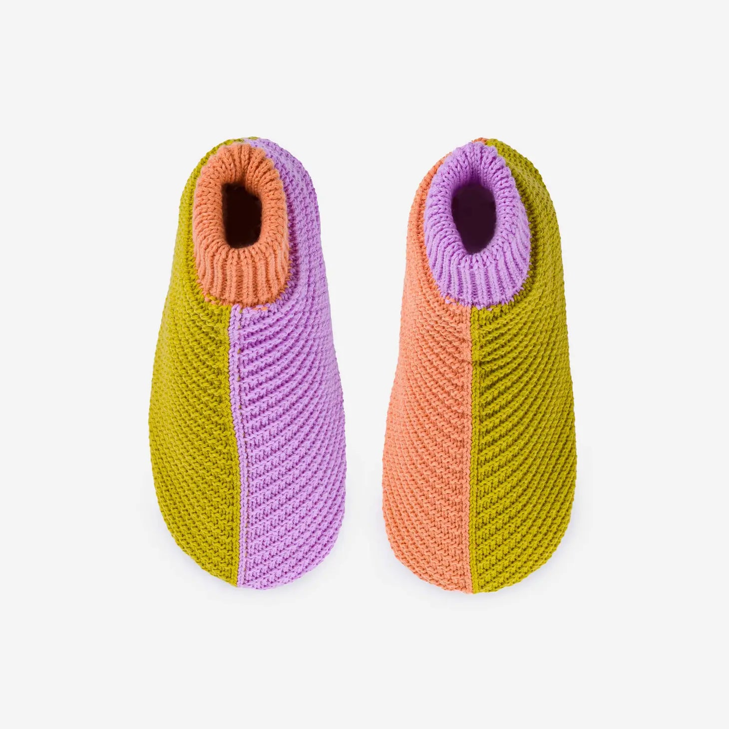 Mismatch Colorblock Rib Slipper