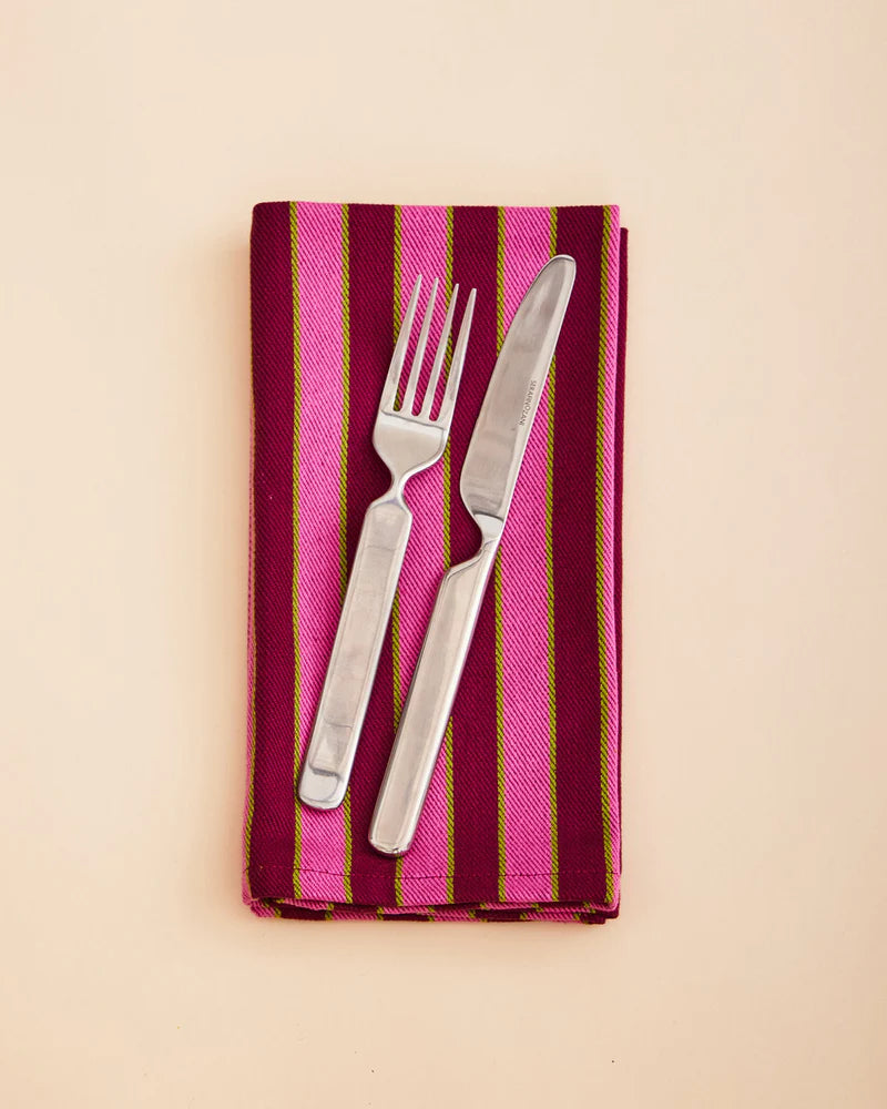 Herb Stripe Napkins - Paprika