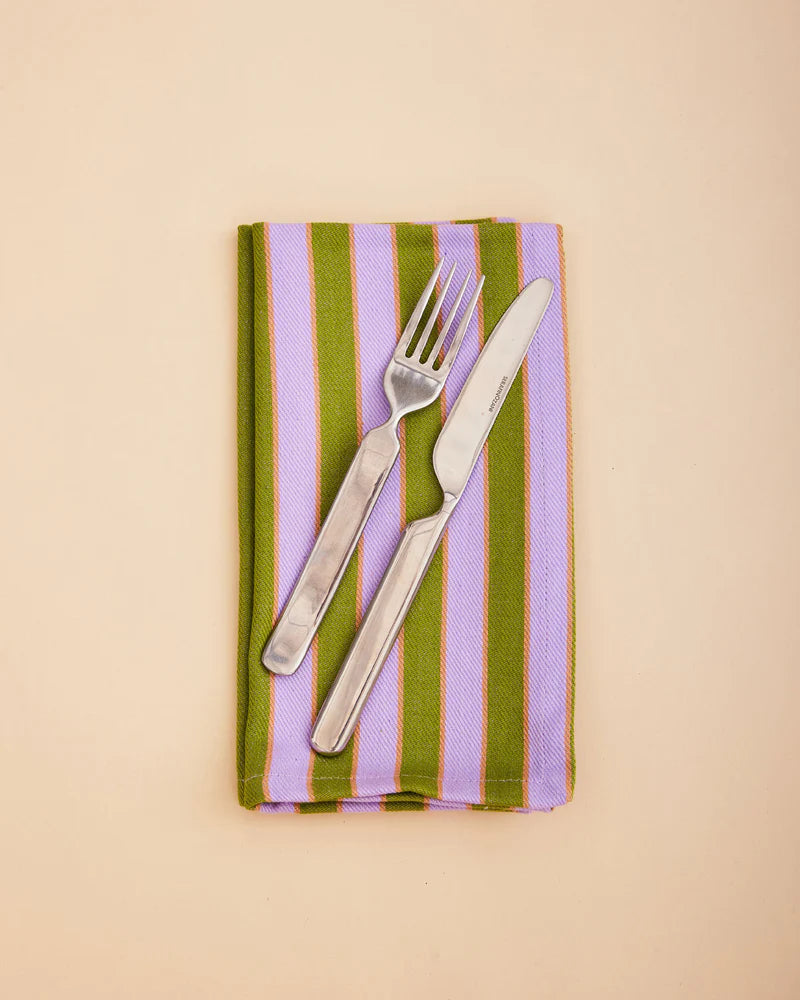 Herb Stripe Napkins - Sage