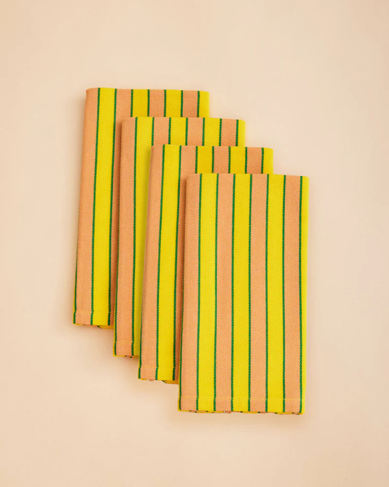 Herb Stripe Napkins - Turmeric