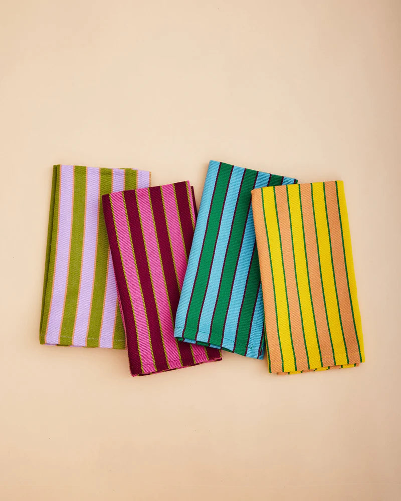 Herb Stripe Napkins Mixed Set