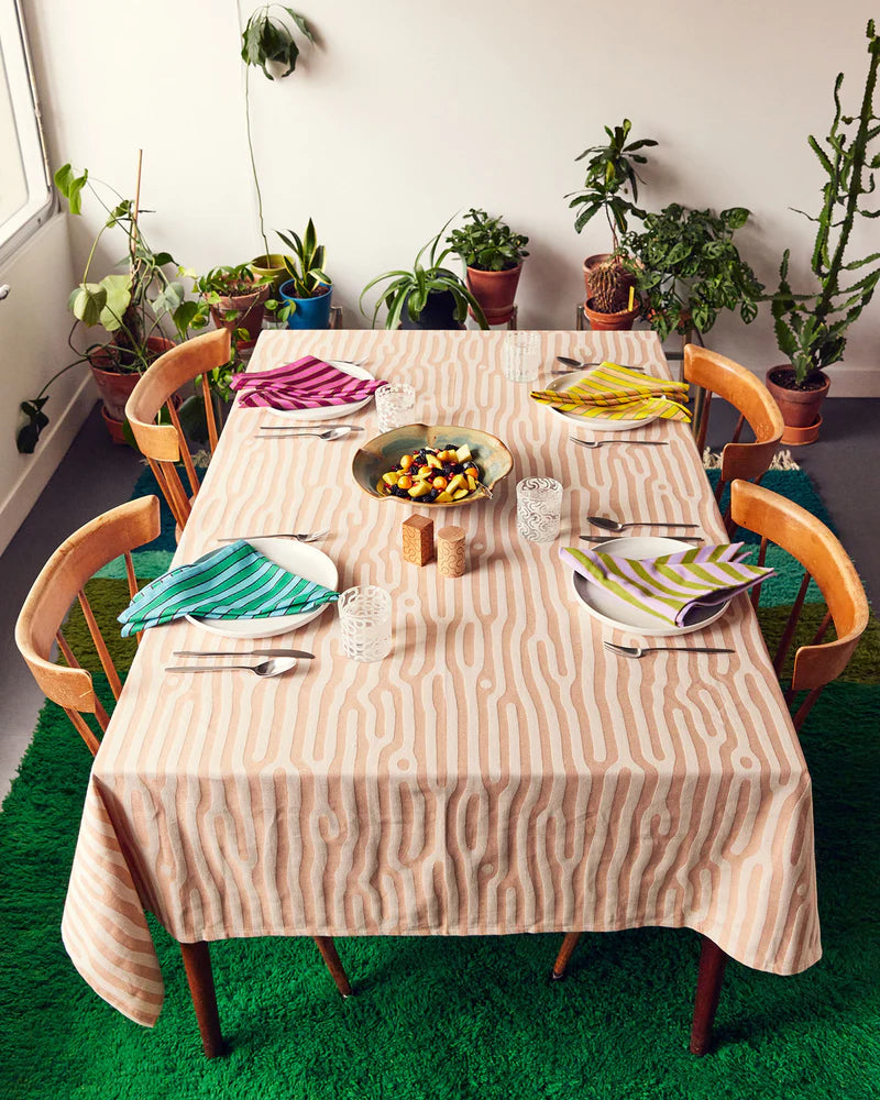 Herb Stripe Napkins Mixed Set