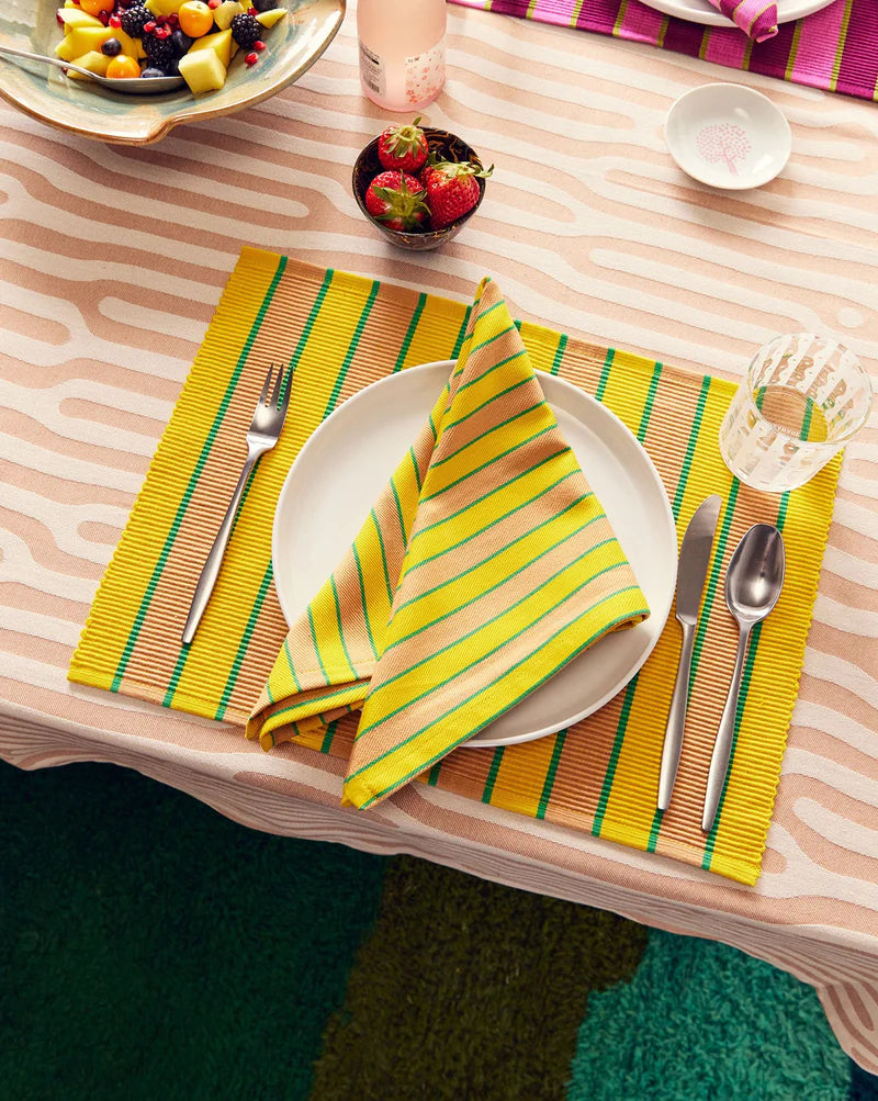 Herb Stripe Placemats - Mixed Set