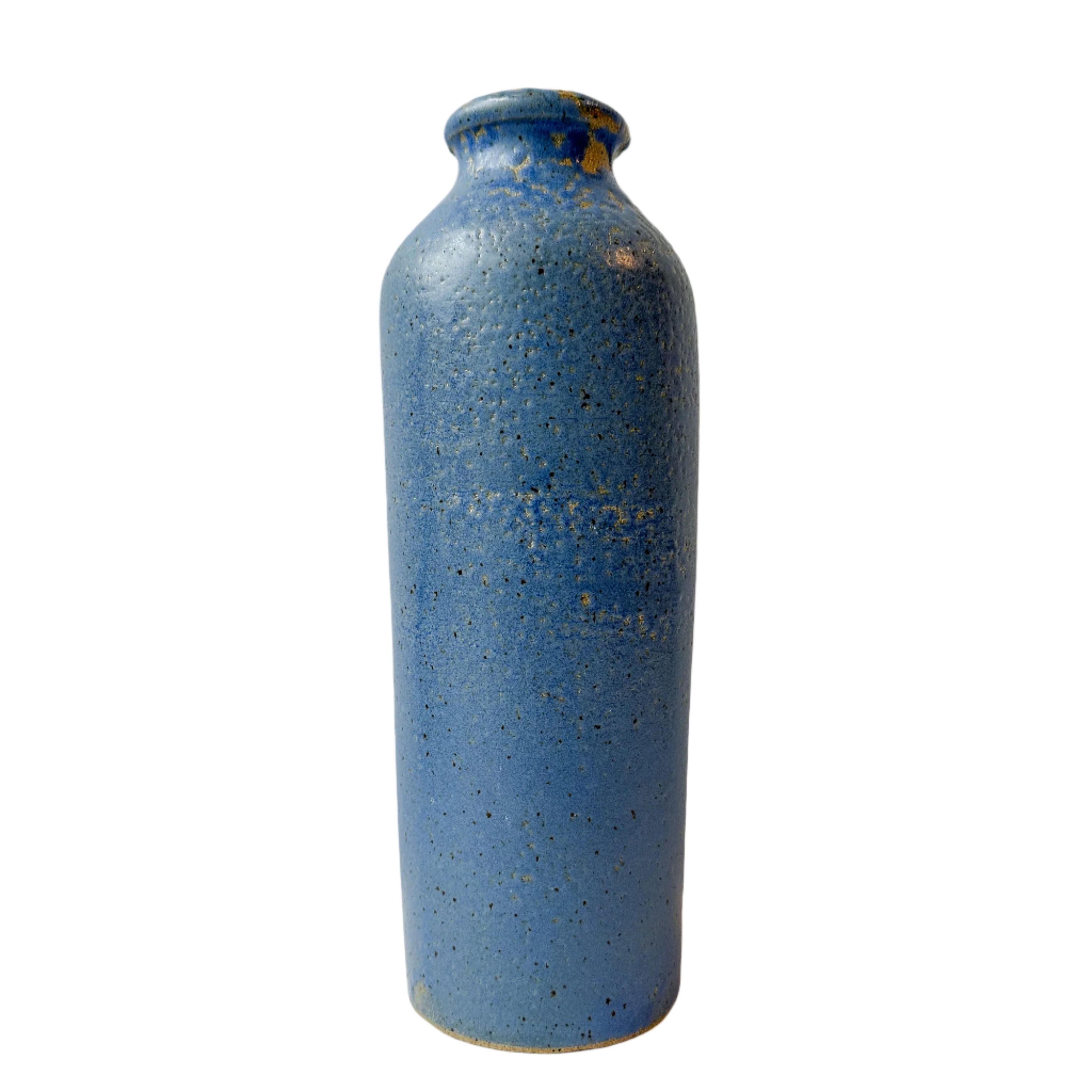 Tall Speckled Blue Vase