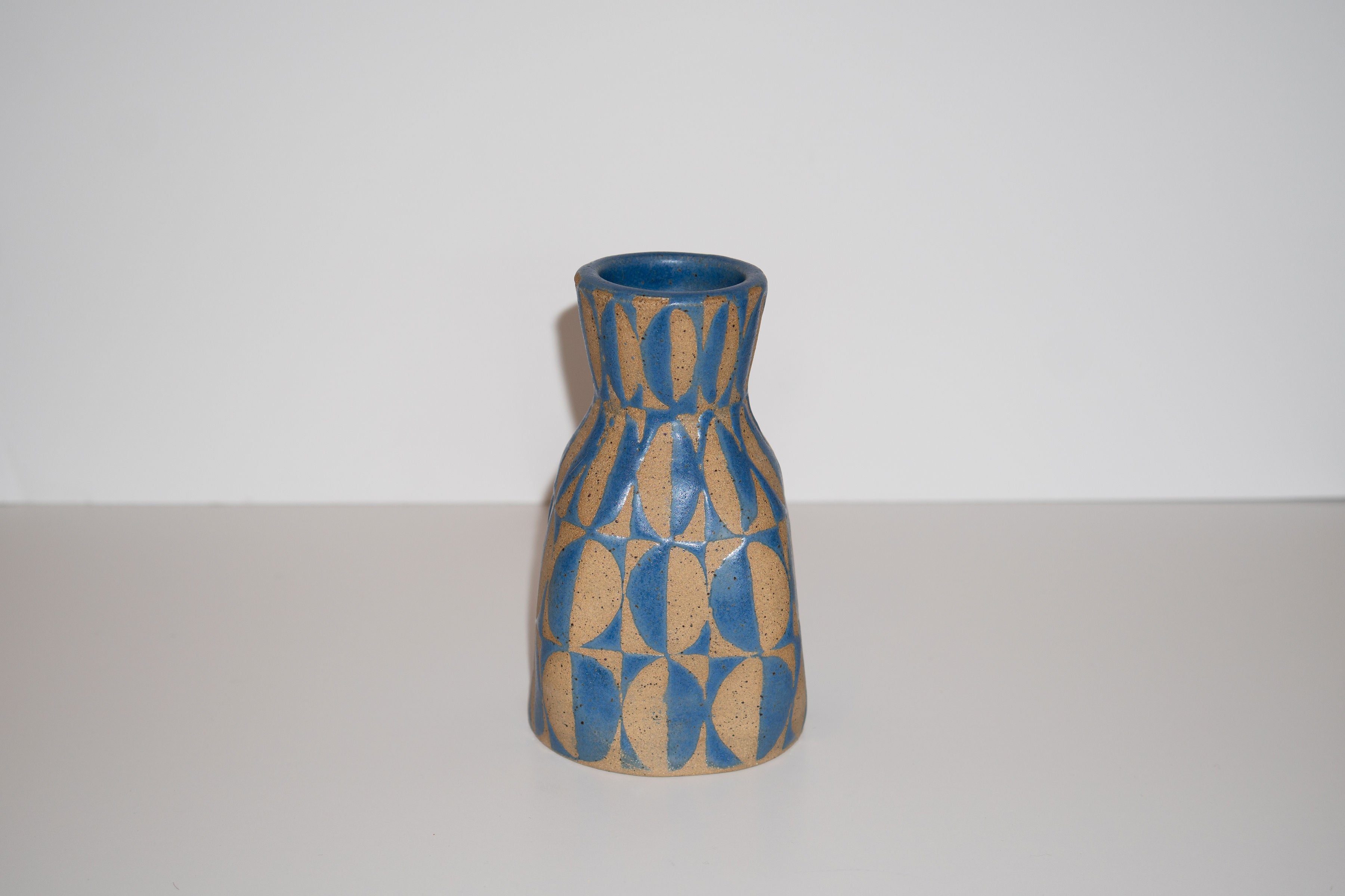 Patterned Blue Vase