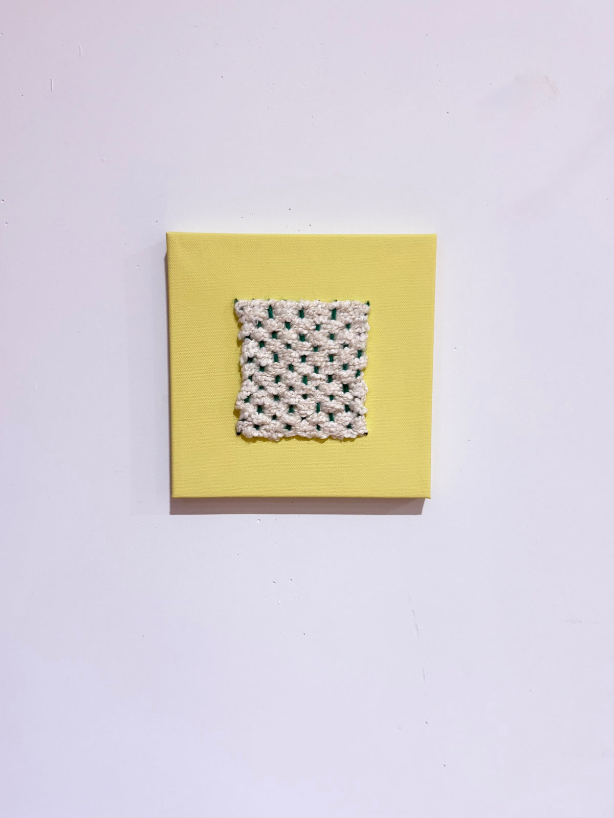 Mixed Media Fiber Art | Yellow + Cream