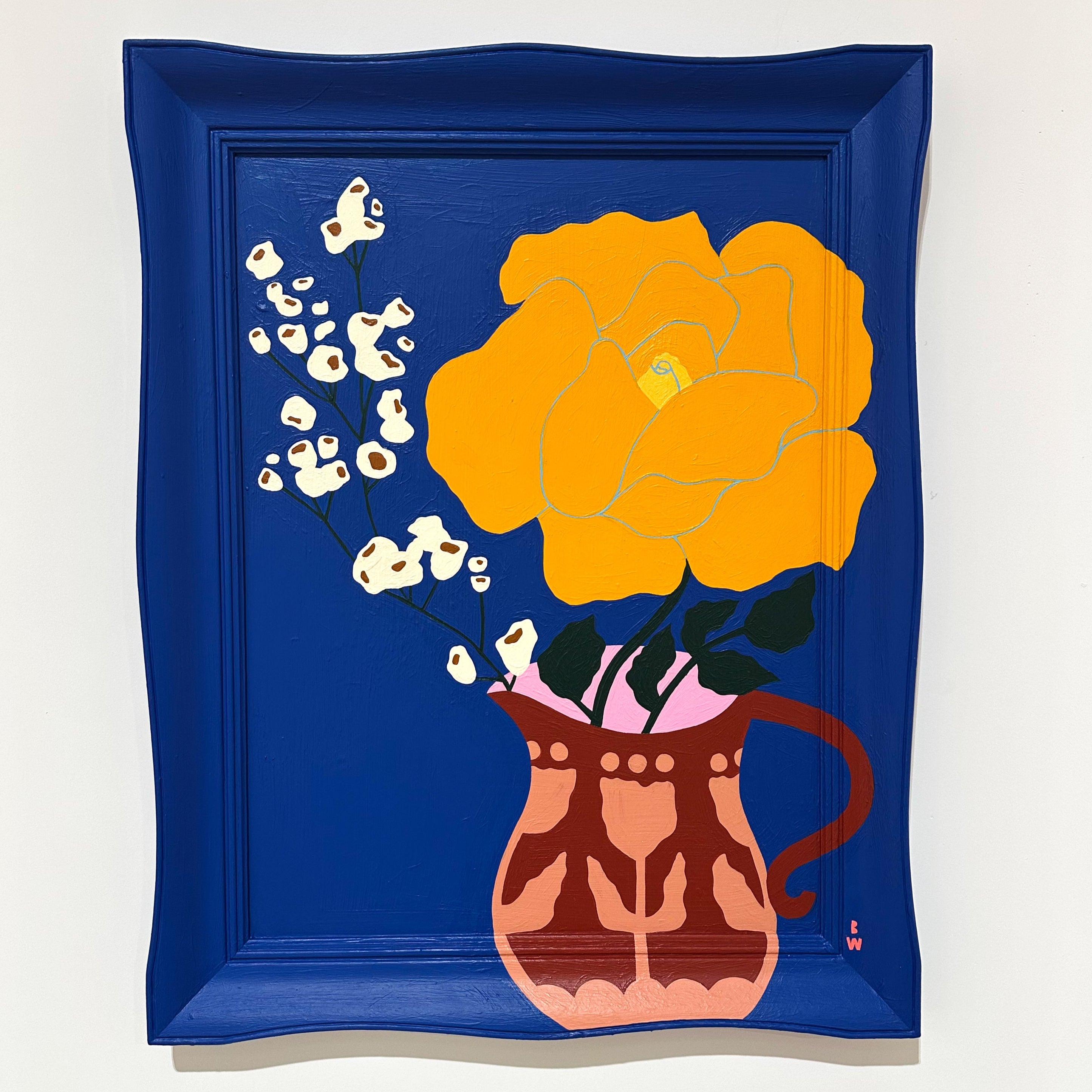 Original Painting | Yellow Rose in a Pitcher