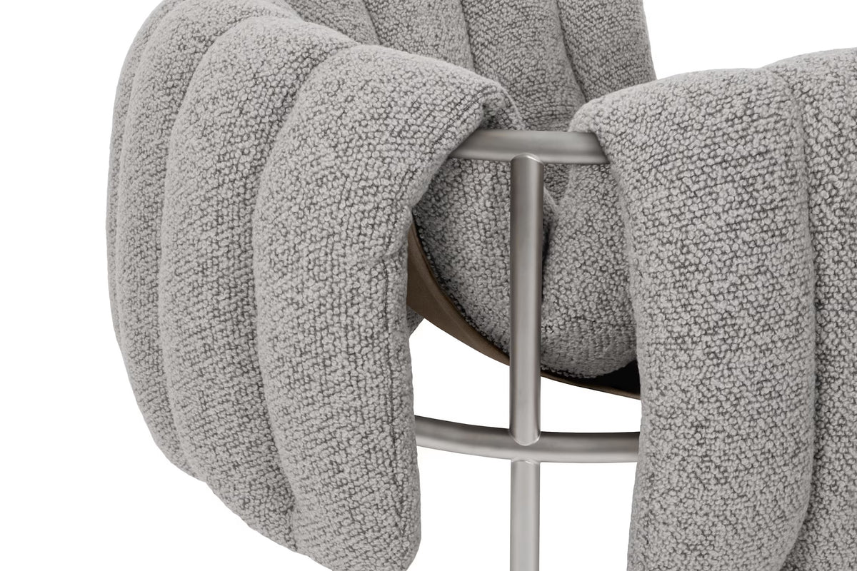 Puffy Lounge Chair | Stainless Steel Base