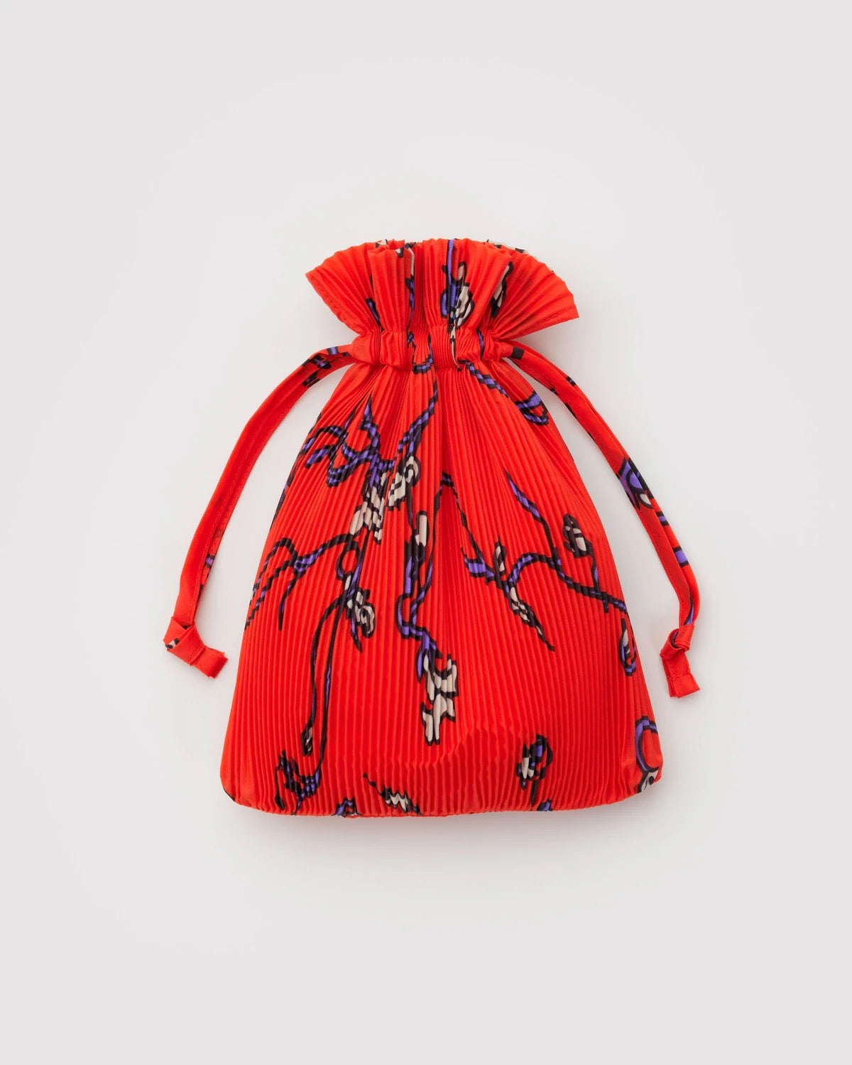 Pleated Baggu Bag | Red Snapdragon