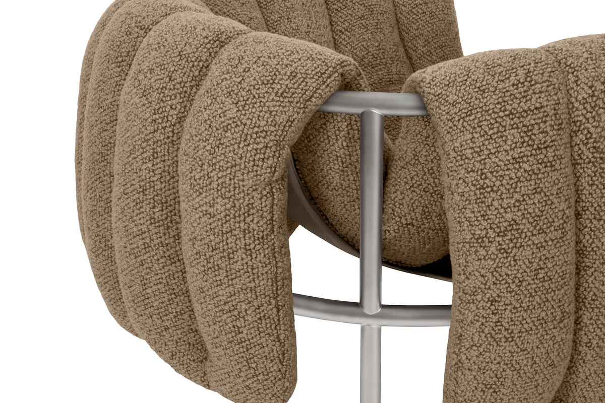 Puffy Lounge Chair | Stainless Steel Base