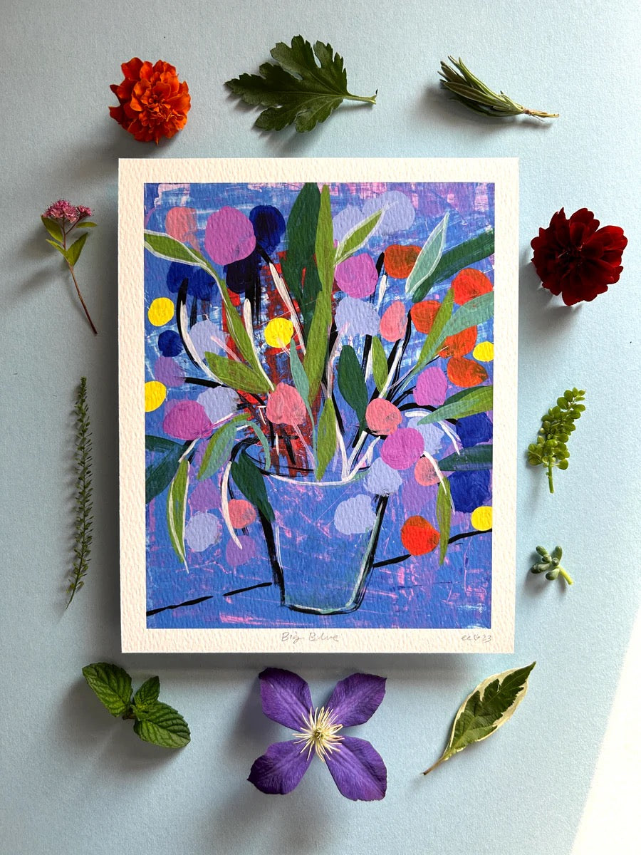 Big Blue Giclée Print: 8”x10”