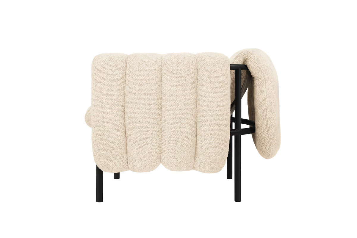 Puffy Lounge Chair | Black Grey Base