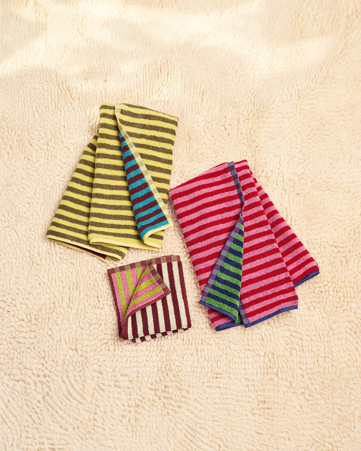 Bug Stripe Towel | Hand Towel Set of Three