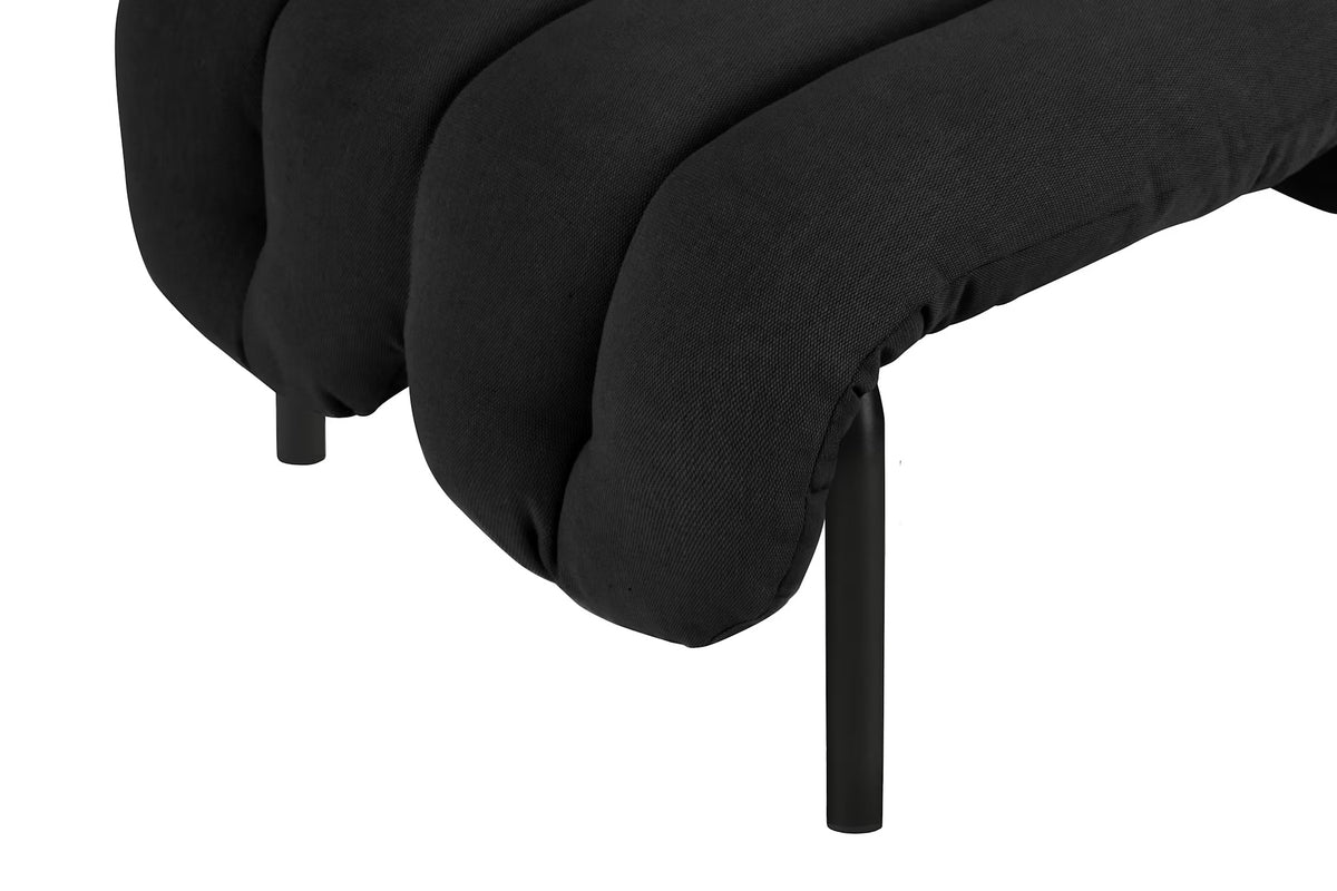 Puffy Ottoman | Black Grey Base