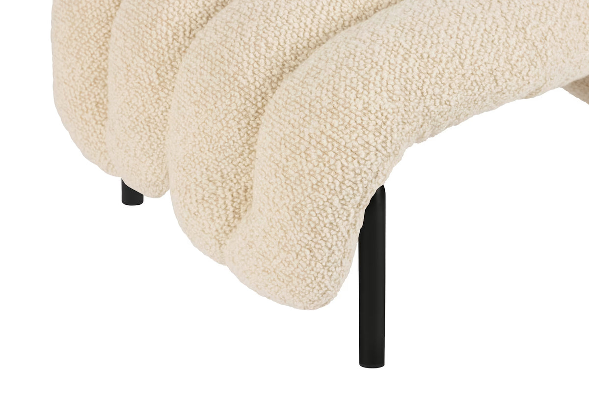 Puffy Ottoman | Black Grey Base