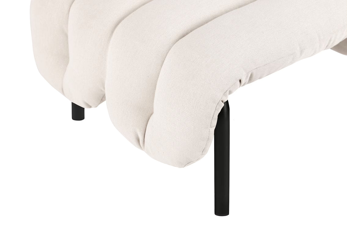 Puffy Ottoman | Black Grey Base