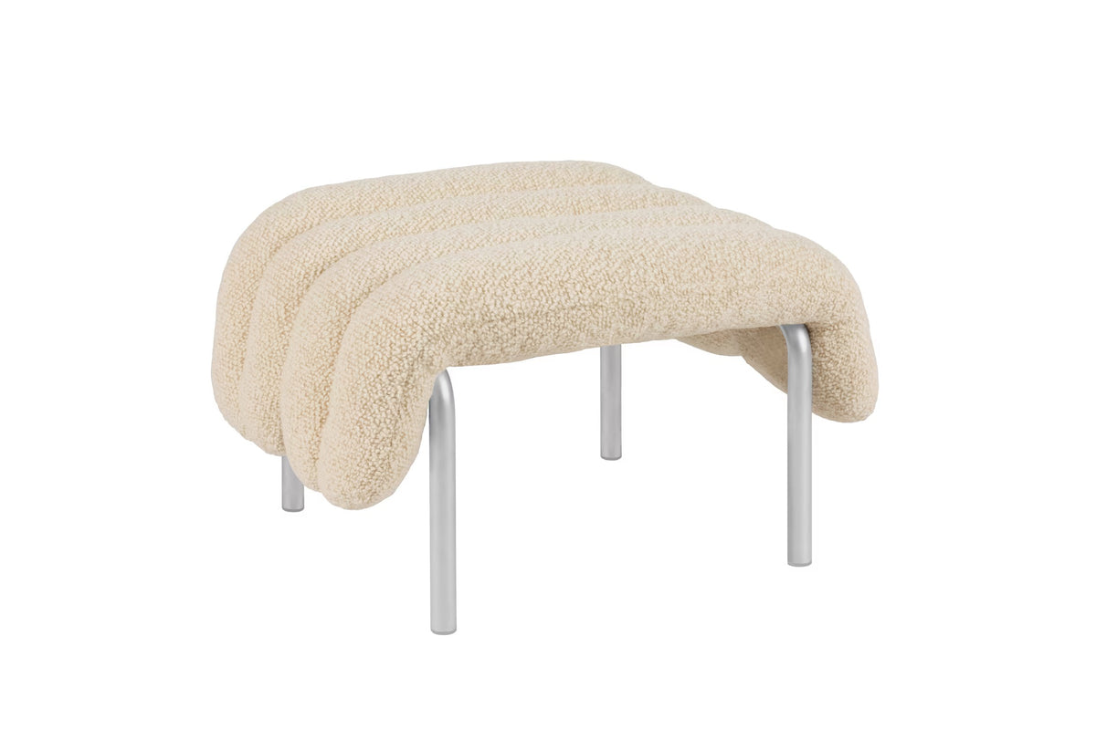 Puffy Ottoman | Stainless Steel Base
