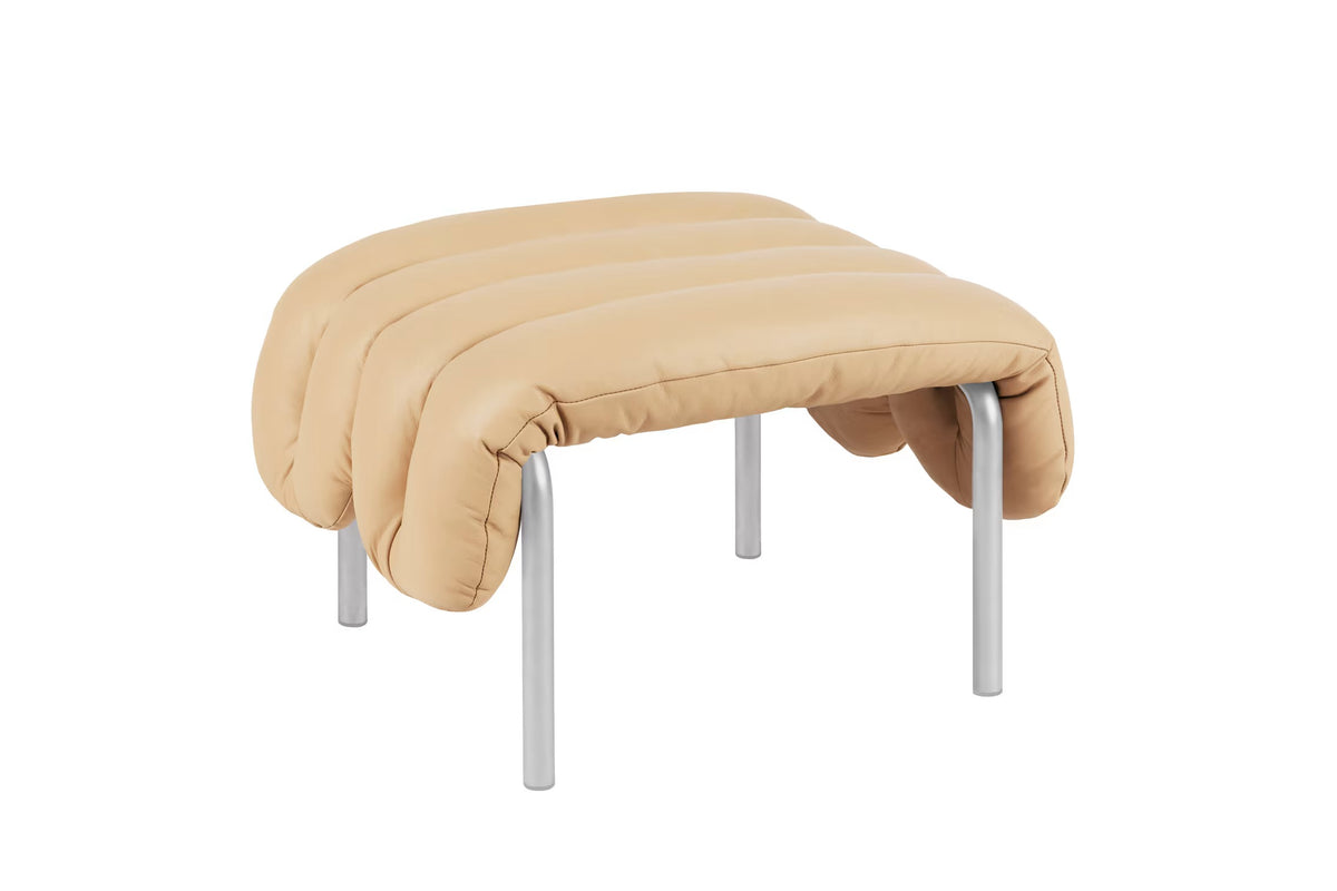 Puffy Ottoman | Stainless Steel Base