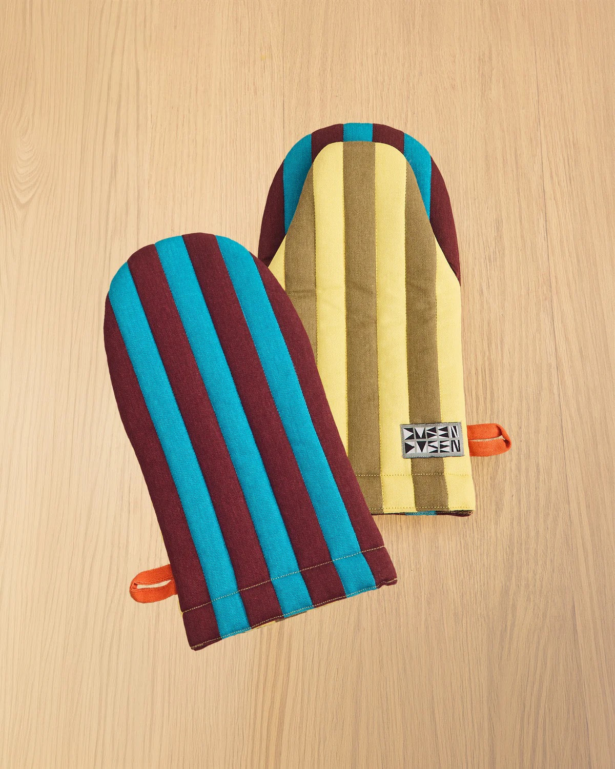 Striped Oven Mitt | Dragonfly