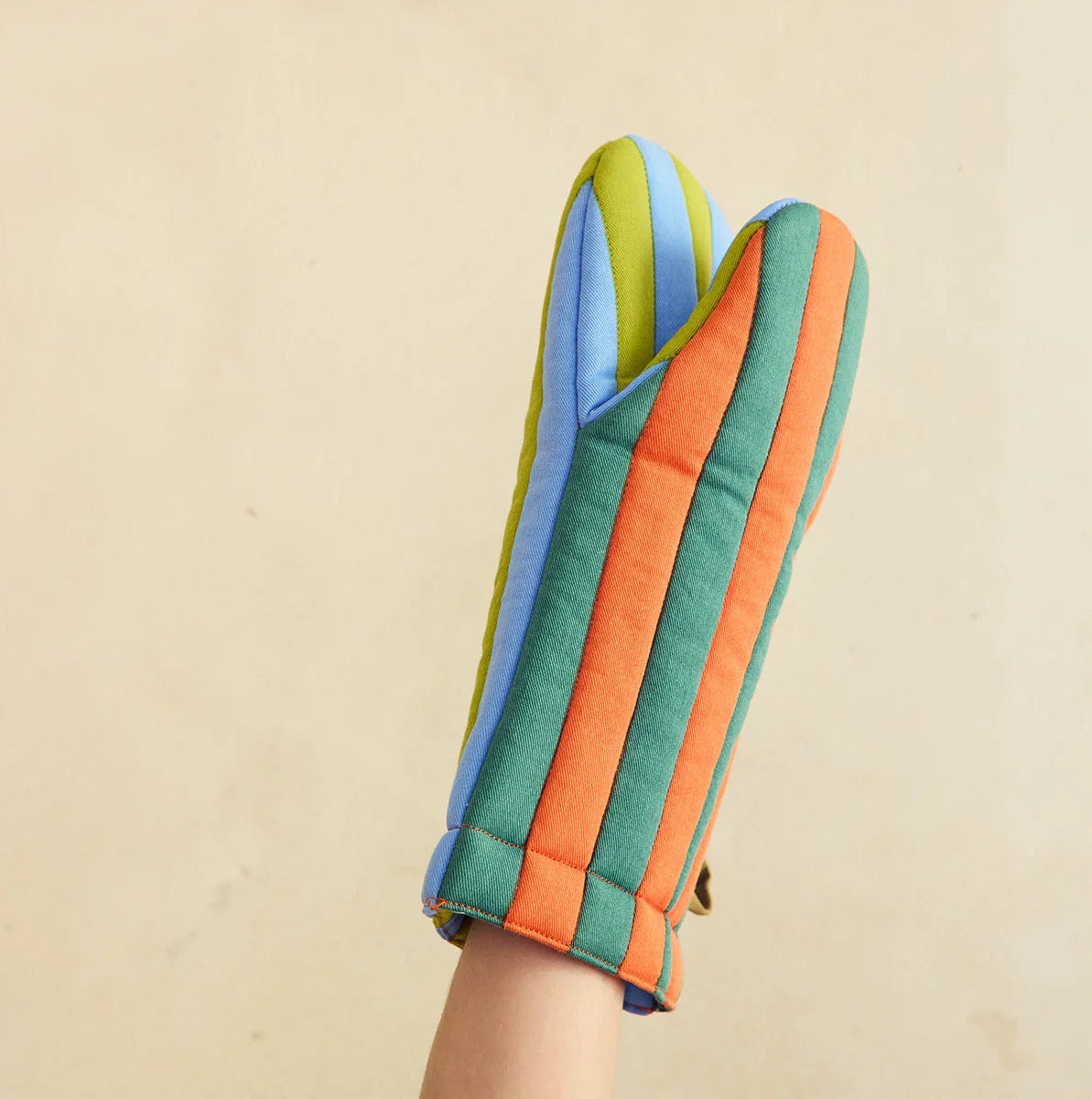 Striped Oven Mitt | Grasshopper