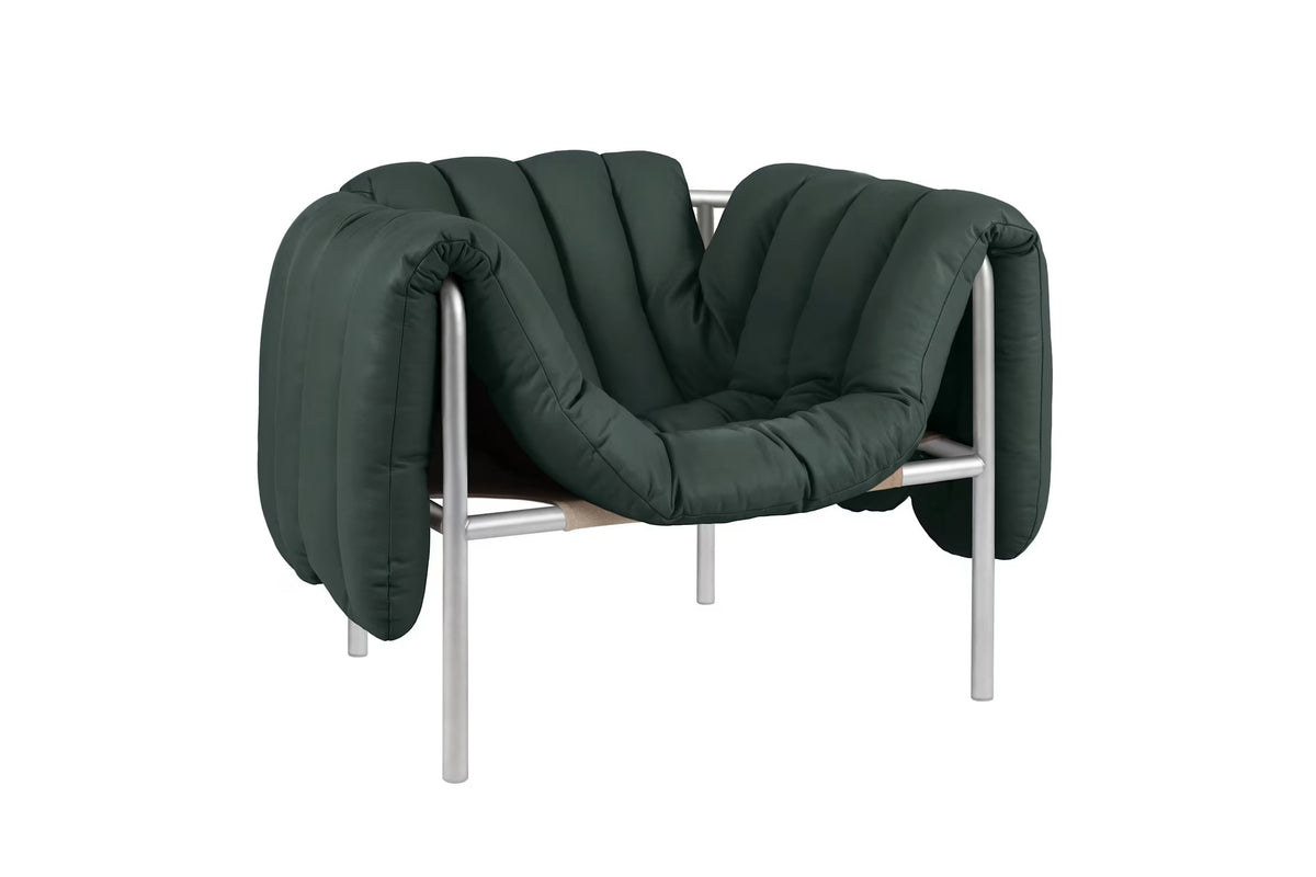 Puffy Lounge Chair | Stainless Steel Base