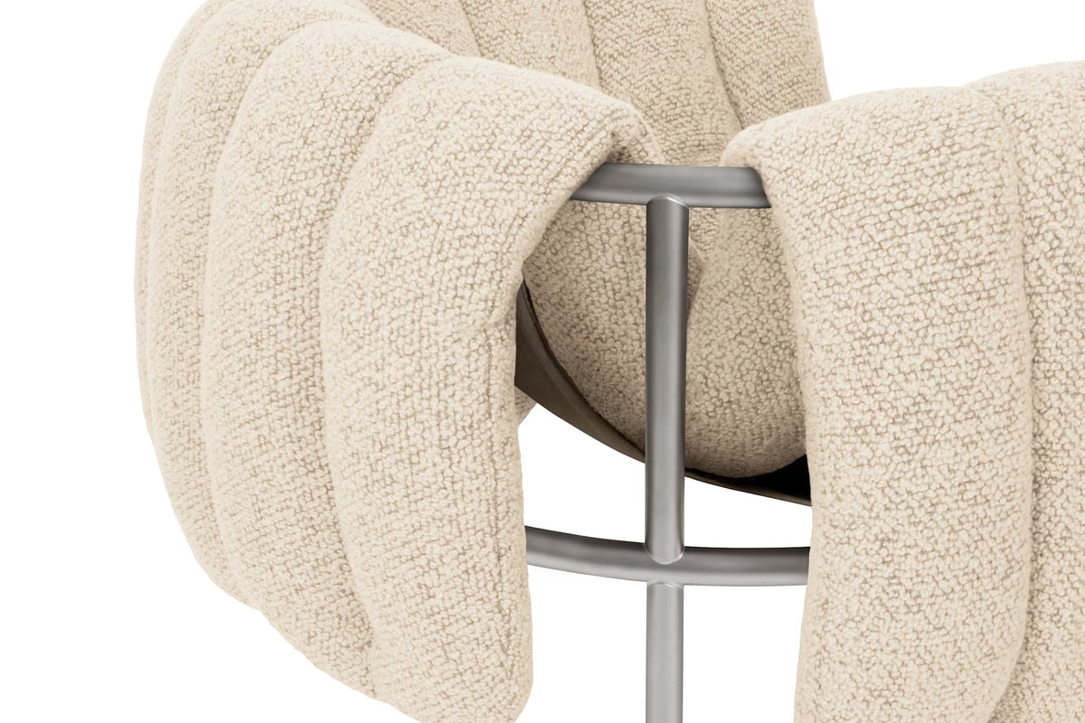 Puffy Lounge Chair | Stainless Steel Base