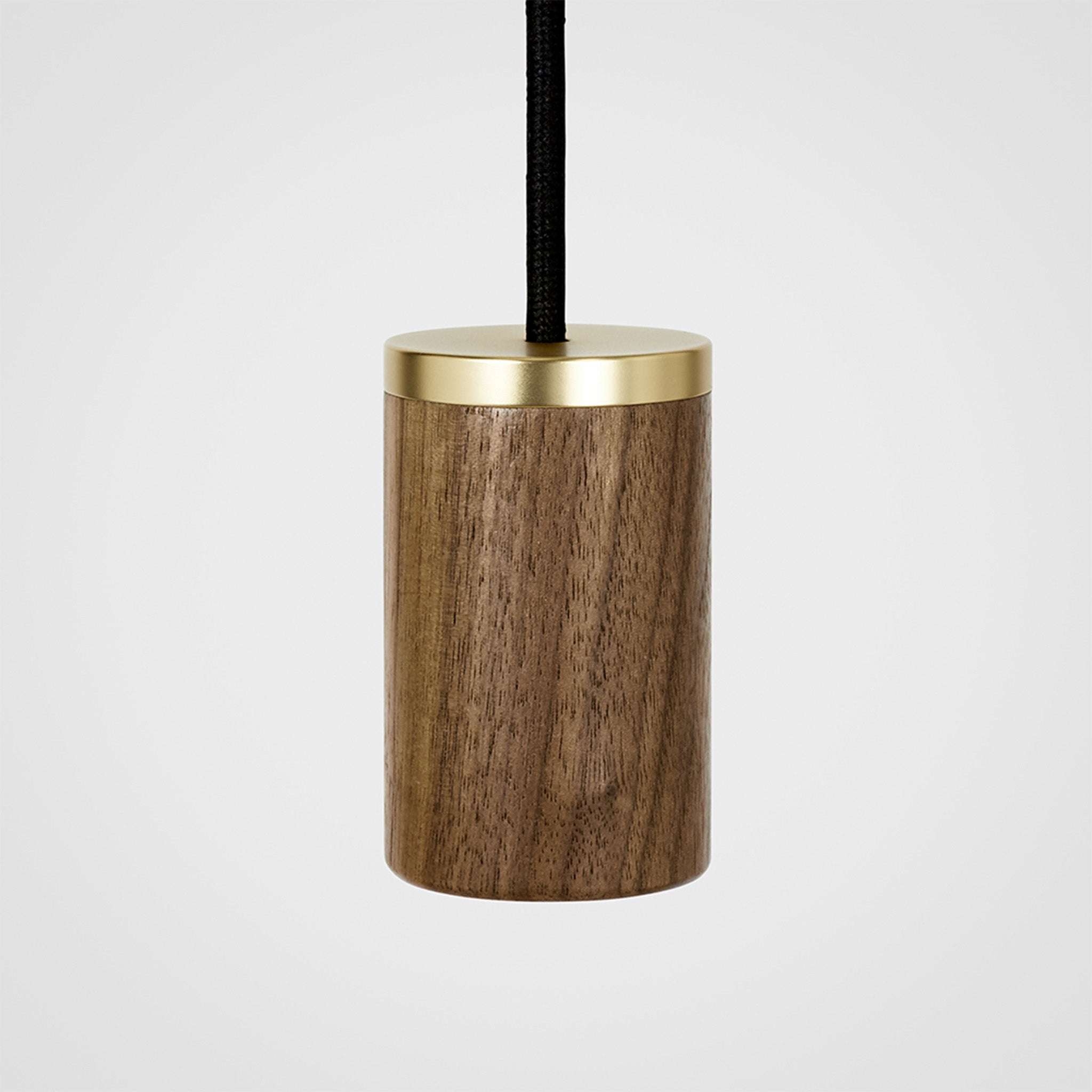 Oval Dim to Warm Pendant Light in Walnut