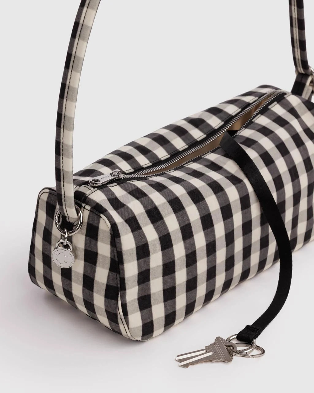 Nylon Loaf Bag | Black And Cream Gingham