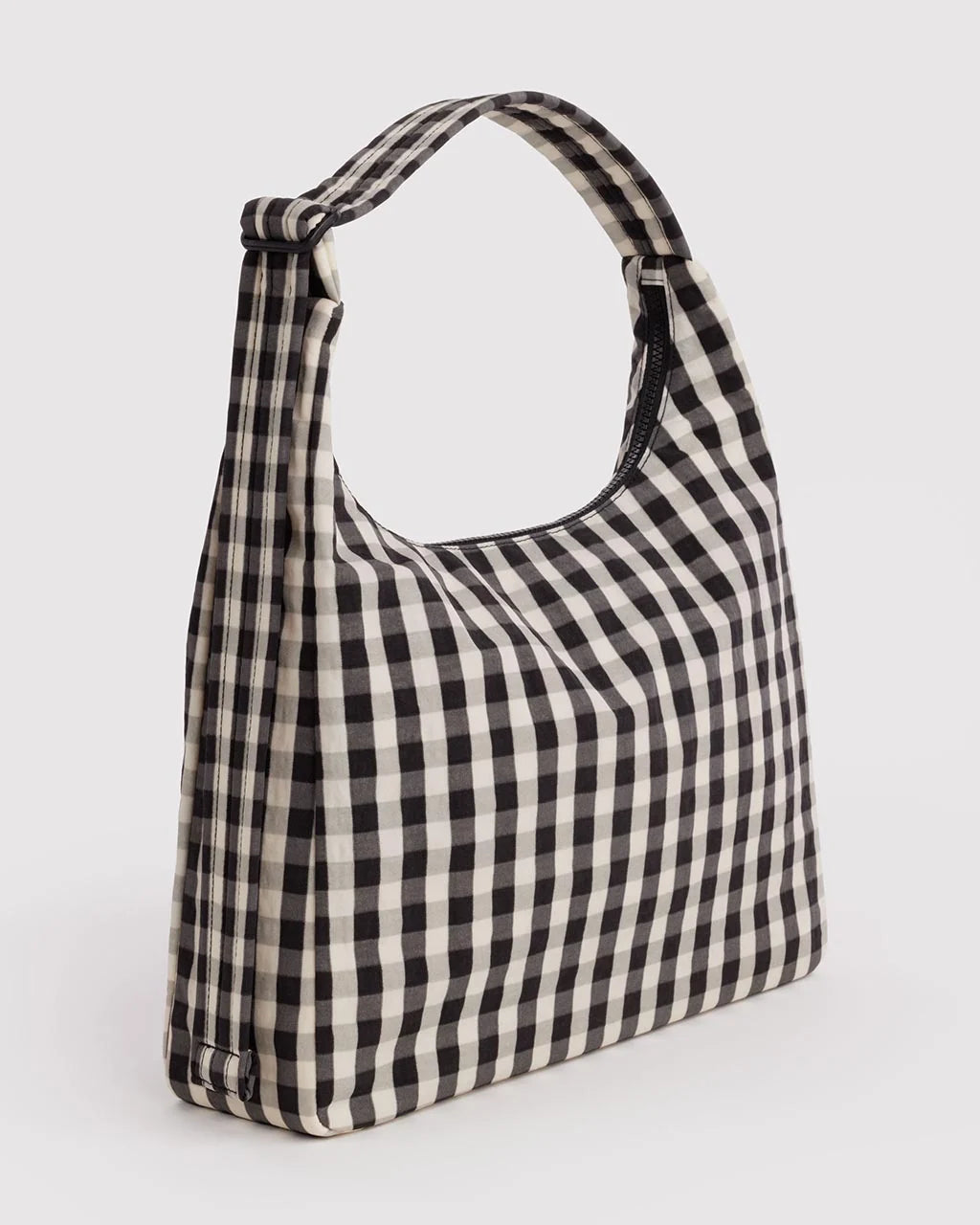 Mini Shoulder Bag | Black And Cream Gingham