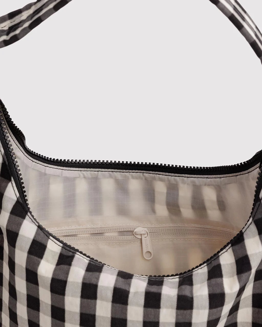 Mini Shoulder Bag | Black And Cream Gingham