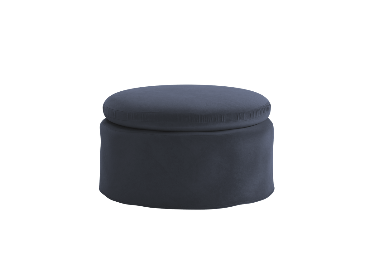 The Evergreen Ottoman | Recycled Velvet