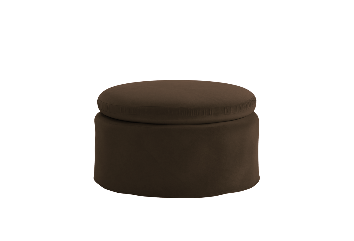 The Evergreen Ottoman | Recycled Velvet