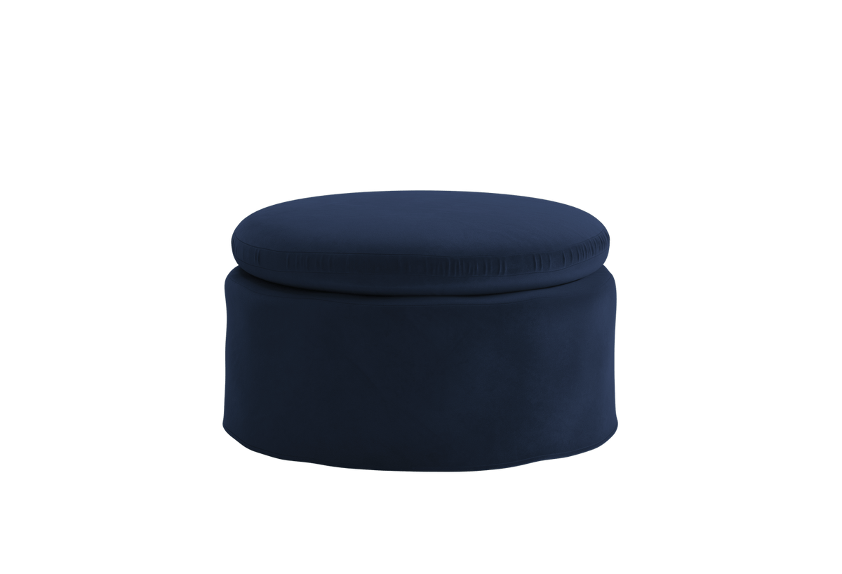 The Evergreen Ottoman | Recycled Velvet