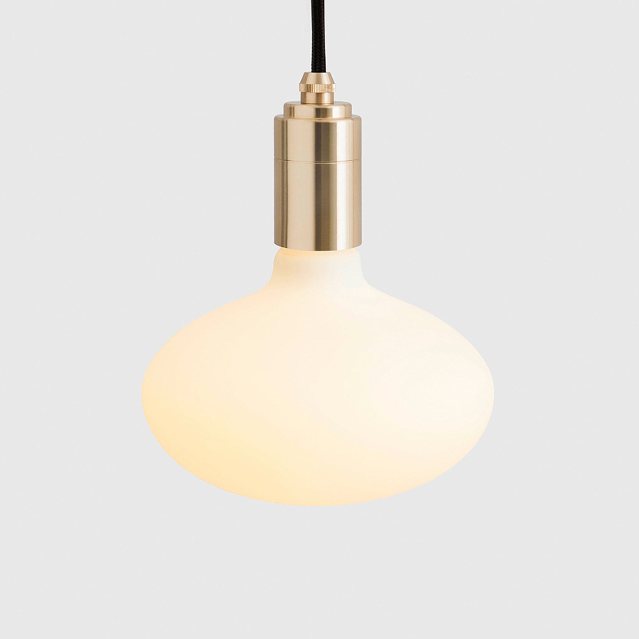 Oval Dim to Warm Plug-In Pendant in Brass