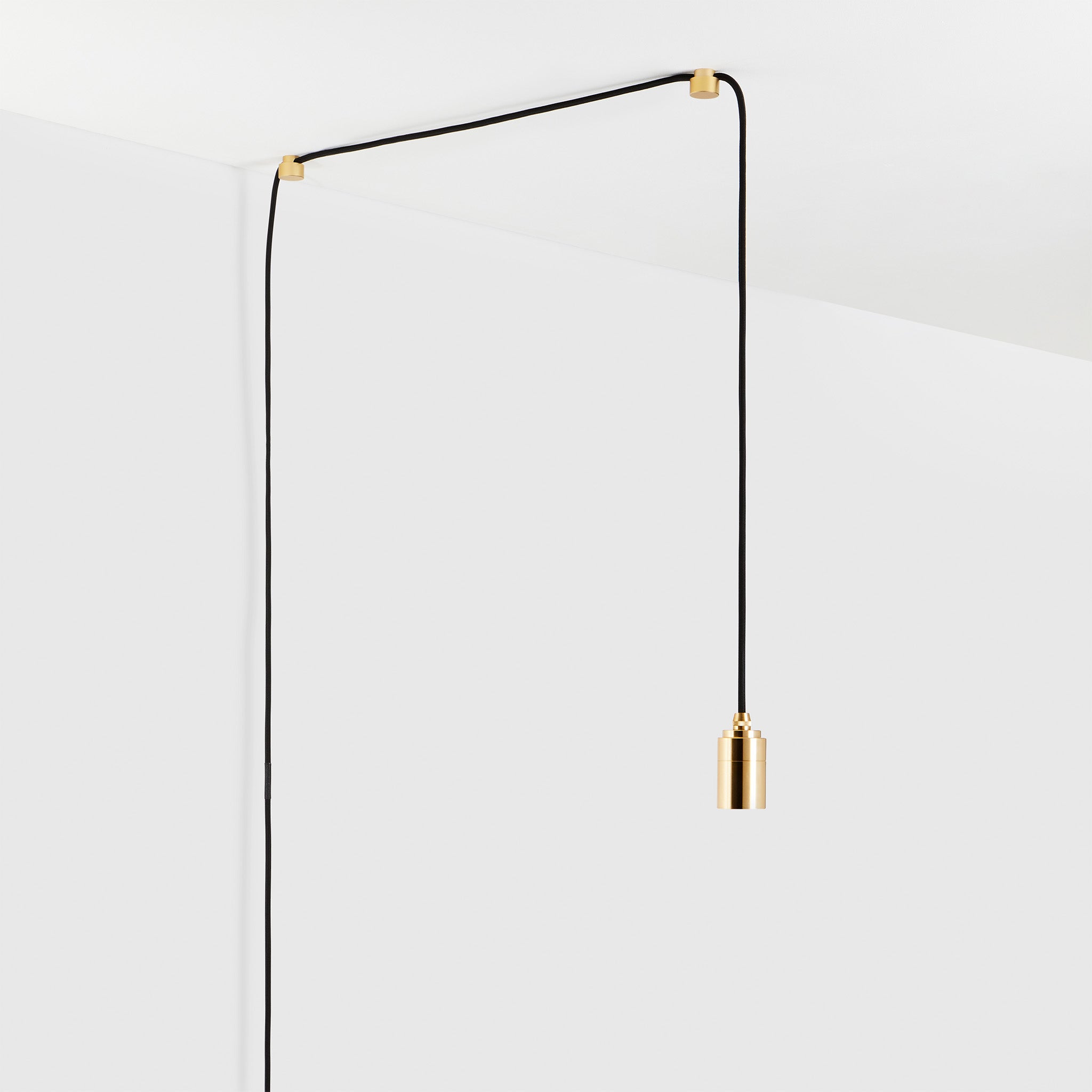 Oval Dim to Warm Plug-In Pendant in Brass