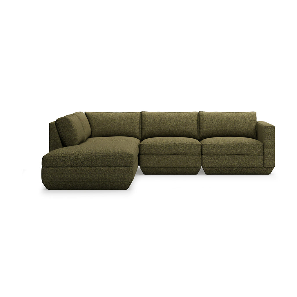 Podium Modular 4PC Lounge Sectional A | Left Facing
